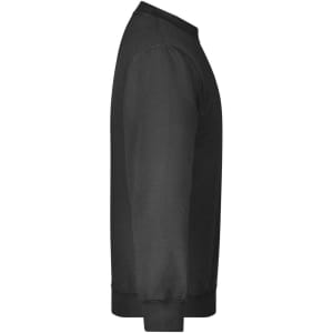 A black heavyweight jumper with long sleeves and a crew neck. Features a simple, unembellished design.
