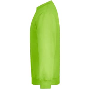 A green jumper featuring a crew neckline and long sleeves, with a logo on the side.