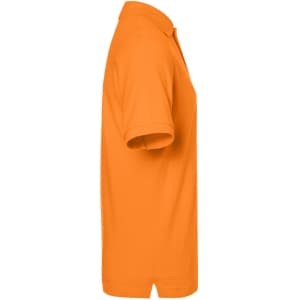 An orange Classic Polo shirt with a collar and short sleeves, featuring a logo on the chest.