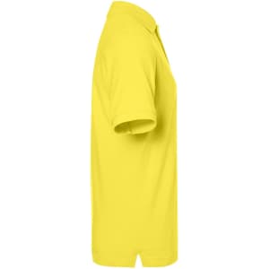 A yellow Classic Polo shirt displayed from the side, featuring a collar and short sleeves.