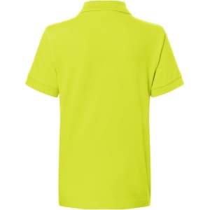A bright lime green Classic Polo Junior shirt with a collar and short sleeves, featuring a logo.