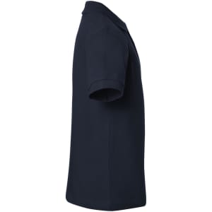 A navy blue Classic Polo Junior shirt displayed from the side, featuring short sleeves and a collar.