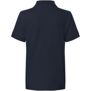 A navy blue Classic Polo Junior shirt featuring a collared design and short sleeves. It has a logo on the back.