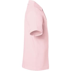 A pink Classic Polo Junior shirt featuring a collar and short sleeves, with a small logo.