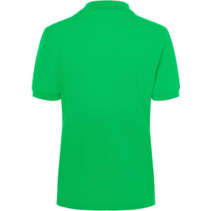 A green ladies' polo shirt featuring a classic design. The back view shows a simple, clean style with short sleeves.