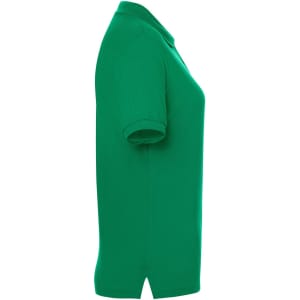 A green Classic Polo Ladies shirt with a simple design and a logo on the chest.