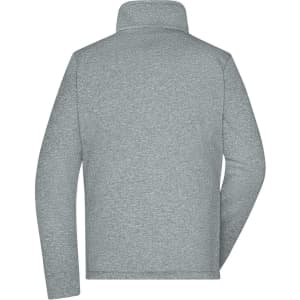 A grey ladies softshell jacket with a high collar, featuring long sleeves and a plain design.