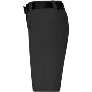Black ladies' trekking shorts with a zip pocket and a belt. The shorts have a sleek, functional design.