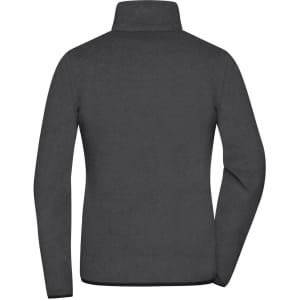 A ladies' polar fleece jacket in dark grey, featuring a high collar and long sleeves. Includes a brand logo.