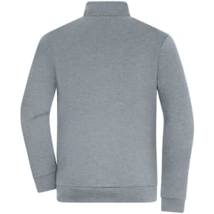 A grey track jacket featuring a high collar and fitted cuffs, with a plain back design.