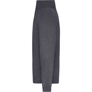 A grey men's zip cardigan displayed from the side, featuring a fitted design with a simple silhouette.