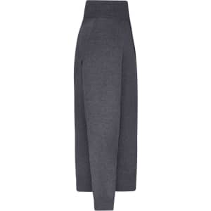 A grey men's zip cardigan featuring a fitted design and long sleeves, with a branding logo.