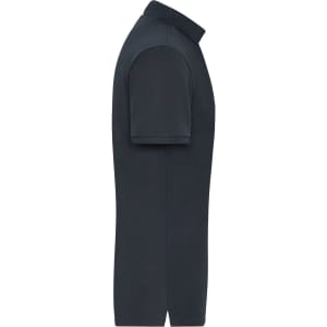 A men's BIO stretch polo shirt in navy, featuring short sleeves and a classic collar. It has a logo.