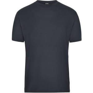 A navy blue men's workwear T-shirt with a simple design and a logo on the chest.