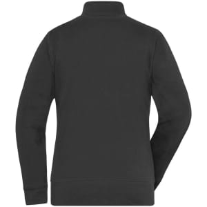 A black ladies' doubleface jacket with a high collar, featuring a clean and simple back design.
