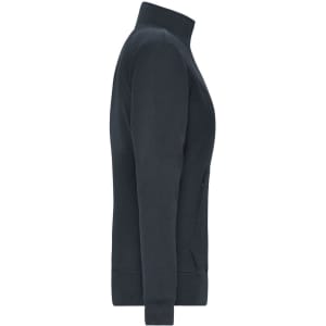 A ladies' doubleface jacket in navy, featuring a zip and side pockets. The jacket has a fitted design and high collar.