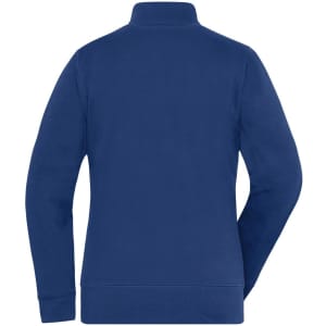 A navy blue Ladies Doubleface Jacket featuring a high collar and a simple, clean back design.