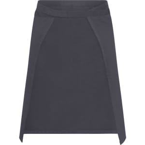 A dark grey apron with a sleek, minimalist design and stylised edges, featuring no visible logos or text.