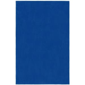 A blue microfibre fleece blanket XL, soft and plush, suitable for home use. It features a branding logo.
