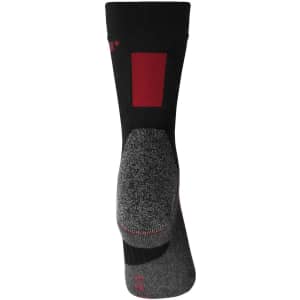 Worker socks in black and grey with red accents, featuring a cushioned sole and a brand logo.