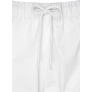 White men's comfort pants featuring an elastic waistband with a drawstring. The fabric appears soft and casual.