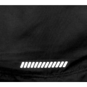 A black men's running tank featuring a reflective logo design at the bottom.