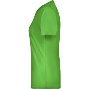 A green Ladies Active-T shirt with short sleeves and a fitted silhouette, featuring a logo.