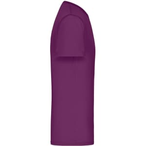 A purple Men's Active-T shirt displayed from the side, featuring short sleeves and a simple design.