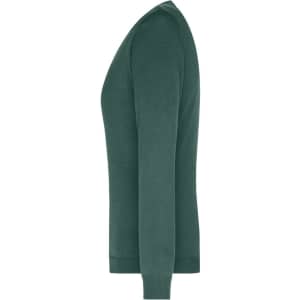 A green Ladies V-Neck Pullover, featuring long sleeves and a simple design, with a logo displayed.