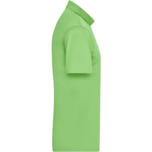 A green men's active polo shirt featuring short sleeves and a classic collar. It has a small logo.