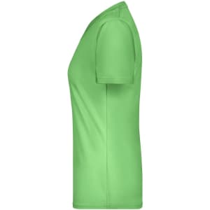 A green Ladies Active-V T-shirt featuring a simple design and a logo on the front.