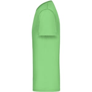 A green Men's Active-V T-shirt displayed from the side, featuring a simple design and a logo.