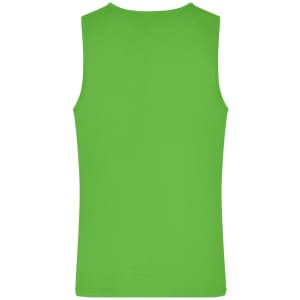 A green men's active tank top with a plain back and no visible branding.