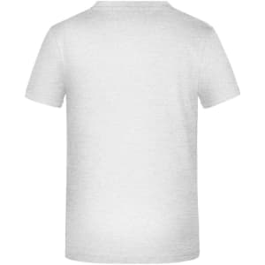 A plain white T-shirt featuring a back view. The shirt has short sleeves and a minimalist design.