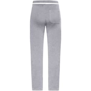 Grey ladies jog-pants with a fitted design and a back pocket, featuring an elastic waistband.