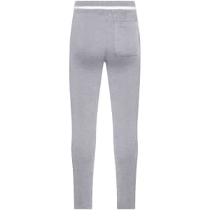 Grey men's jog pants featuring a fitted design and a back pocket, with a waistband and logo detail.