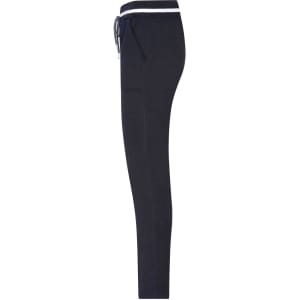 Men's jog pants in navy blue, featuring a drawstring waistband and side pockets. Includes branding on the waistband.