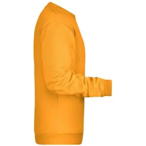 A yellow jumper with long sleeves, featuring a side view and a visible logo.