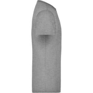 A grey men's workwear T-shirt featuring short sleeves and a simple design. It has a logo on the front.