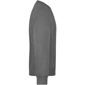 A grey workwear sweatshirt featuring long sleeves and ribbed cuffs. The product has a simple design and includes a logo.