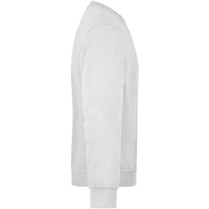 A grey workwear sweatshirt featuring a crew neck and long sleeves. It has a logo on the front.