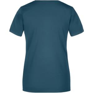 A teal Ladies Basic-T shirt with short sleeves and a standard fit, featuring a plain back and no visible graphics.