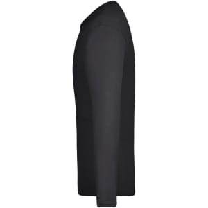 A black long-sleeve t-shirt for men, featuring a simple design and a logo.