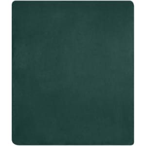 A dark green bonded fleece blanket featuring a smooth texture, ideal for home use.