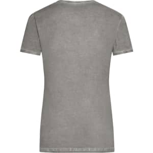 A grey Ladies Gipsy T-Shirt with a short sleeve and a round neckline, featuring a brand logo.