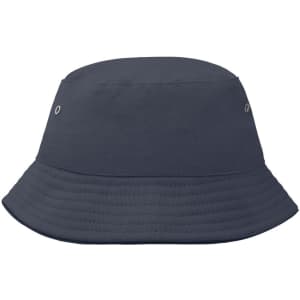 A Kids Fisherman Piping Hat in navy, featuring a wide brim and eyelet details for ventilation.