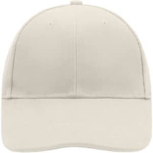 A 6-panel cap in a neutral beige colour with a smooth fabric finish and no visible embellishments.