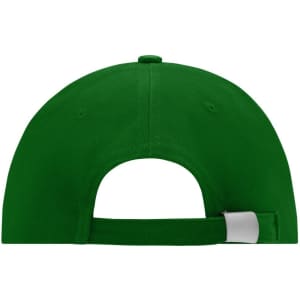 A green low-profile 6-panel cap with an adjustable strap and a small button at the top.