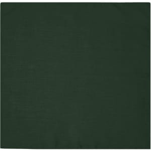 A dark green bandana with a plain texture, suitable for various headwear styles. It includes a branding logo.