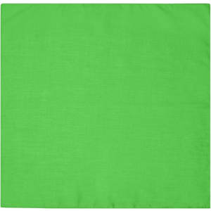 A vibrant green bandana with a plain design and no visible logos or text.